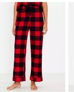 NWT Ann Taylor Loft Buffalo Plaid PJ Bottoms - L